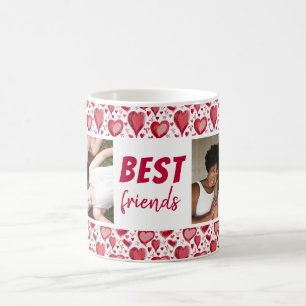 Best Friends Red Heart Mönster 2 Photo Kaffemugg