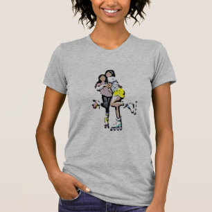 Best Friends Roller Skate Tecknad Bok T Shirt