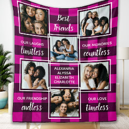 Best Friends Rosa Buffalo Play 6 Photo Collage Fleecefilt