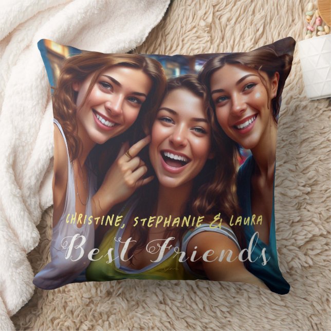 Best Friends Selfie Kudde (Filt)