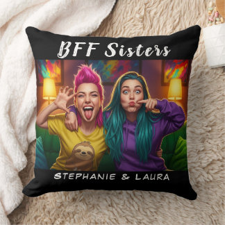 Best Friends Sisters Funny BFF Kudde