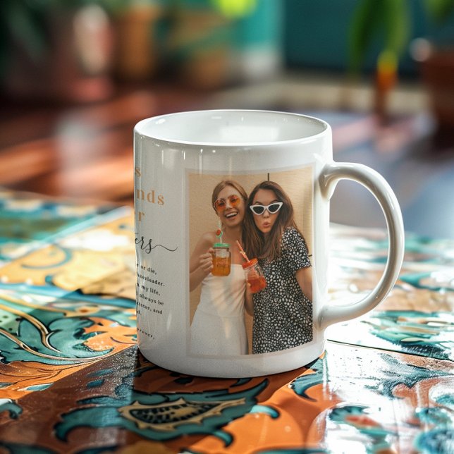Best Friends Soul Sisters | Modern 2-foto Kaffemugg (Skapare uppladdad)
