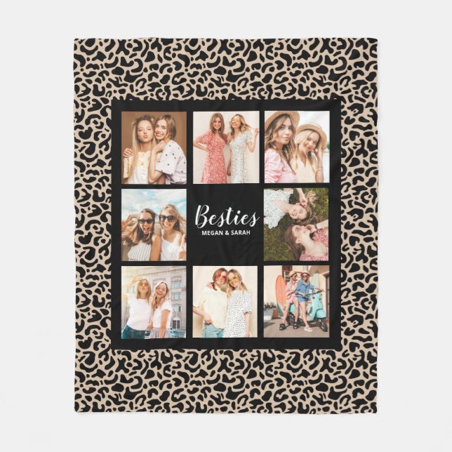 Best Friends Stylish BFF Friendship Photo Fleecefilt (Framsidan)