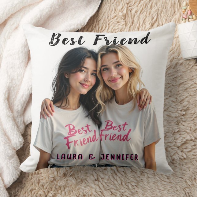 Best Friends With inspirational Quote Kudde (Filt)