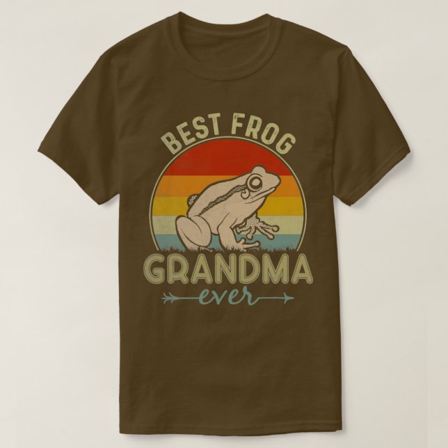 Best Frog Grandma nånsin Retro Funny Mors dag T Shirt (Design framsida)
