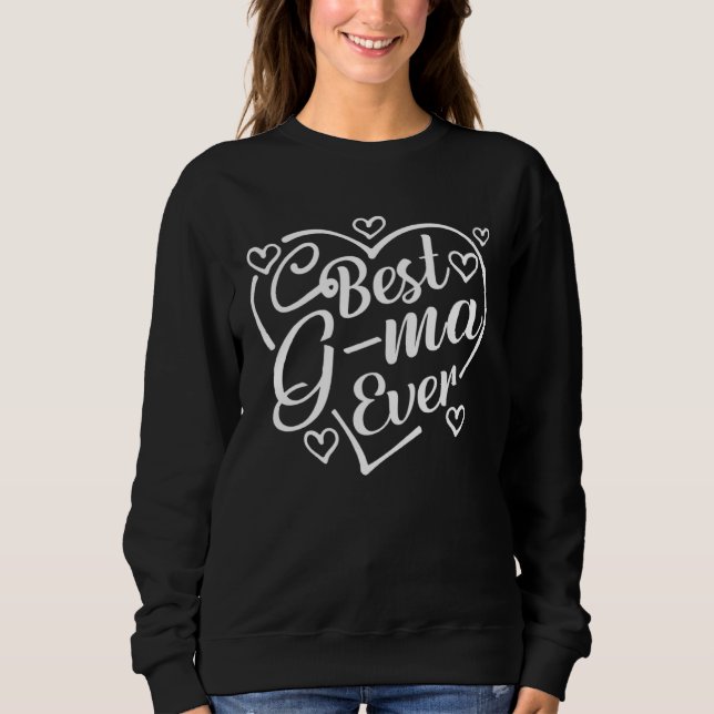 Best G ma Ever   Heart Shape Grandma Mother s Day T Shirt (Framsida)