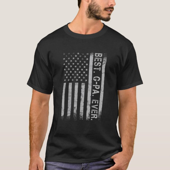 Best G Pa All America Flagga Gift För manar Far T Shirt (Framsida)