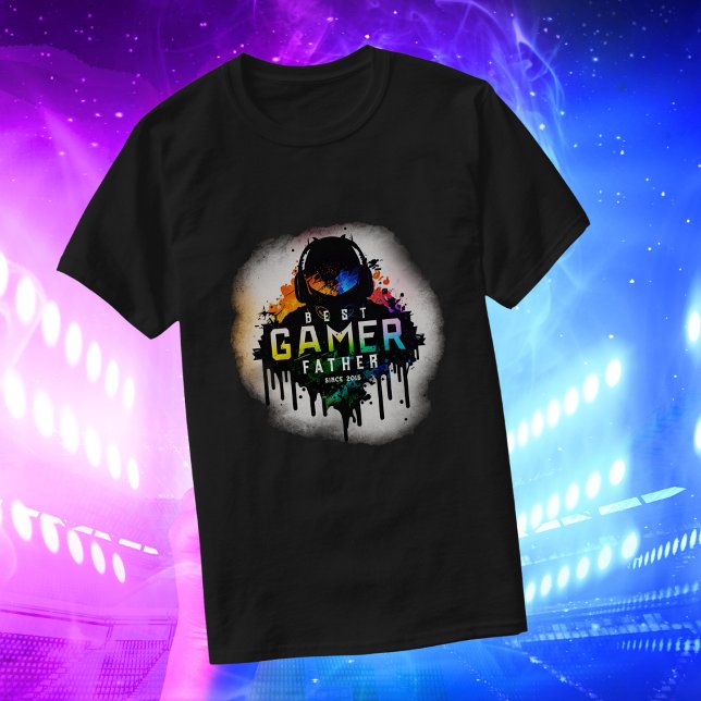 Best Gamer Far sedan Anpassningsbar Text Graffiti T Shirt (Skapare uppladdad)