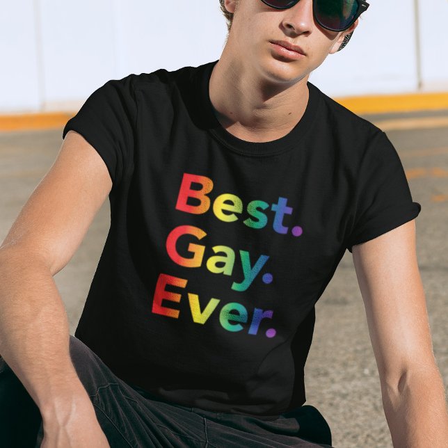 Best Gay Aldrig HBT Rainbow Flagga T-Shirt (Skapare uppladdad)