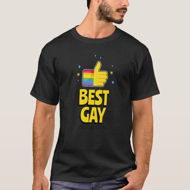Best Gay Cousin Aldrig Lgbt Pride Family Costume G T Shirt (Framsida)