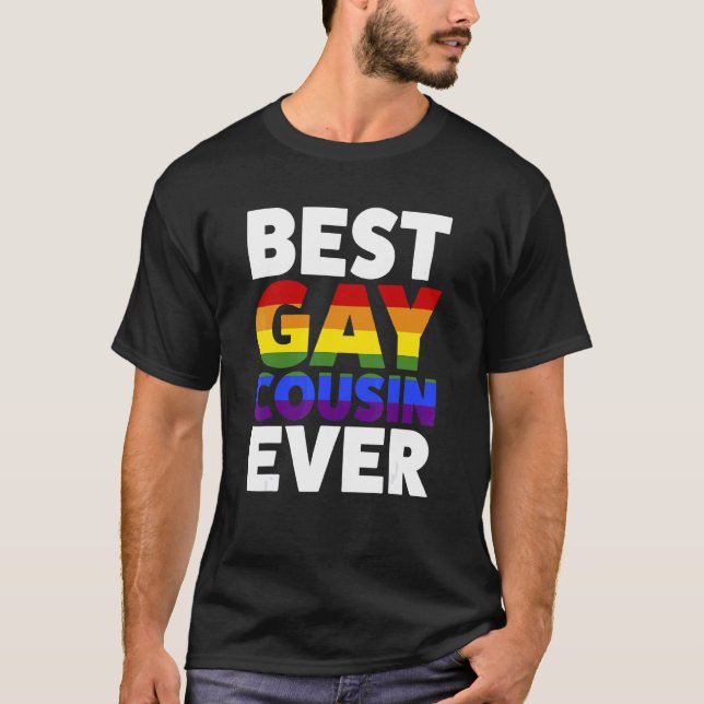 Best Gay Cousin Aldrig Lgbtq T Shirt (Framsida)