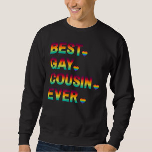 Best Gay Cousin nånsin LGB Pride Gay Cousin Lång Ärmad Tröja