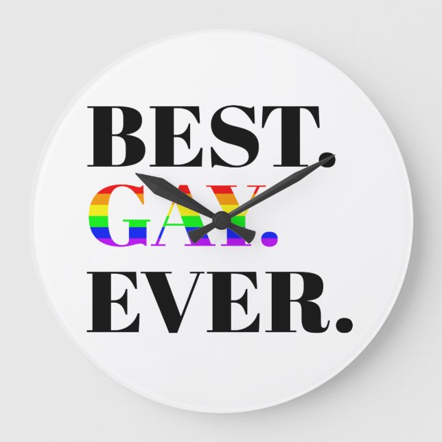 Best Gay Ever MLM Pride Stor Klocka (Framsida)