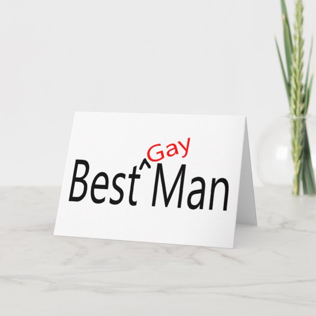 Best Gay Man Bröllop Kort (Framsida)
