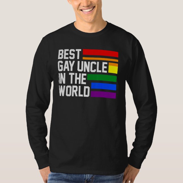 best gay uncle in the world LGBTQ Gay Pride T Shirt (Framsida)