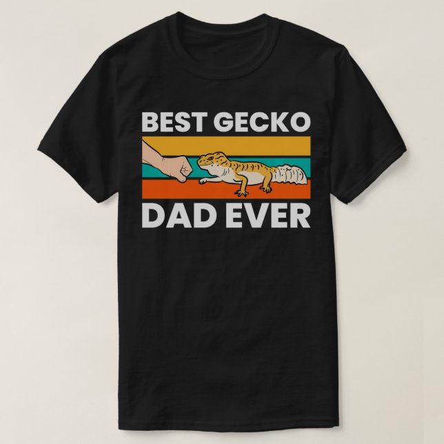 Best Gecko Dad Ever Lizard Leopard Gecko  T Shirt (Design framsida)