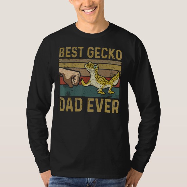 Best Gecko Pappa Allnågonsin Lizard Leopard Gecko T Shirt (Framsida)