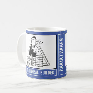 Best General Builder eller House Builder med Namn. Kaffemugg