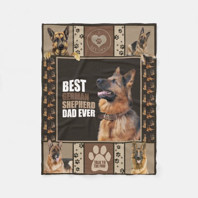 Best German Shepherd Pappa någonsin Fleecefilt (Framsidan)