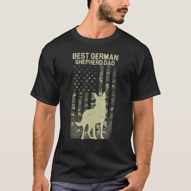Best German Shepherd Pappa T Shirt (Framsida)