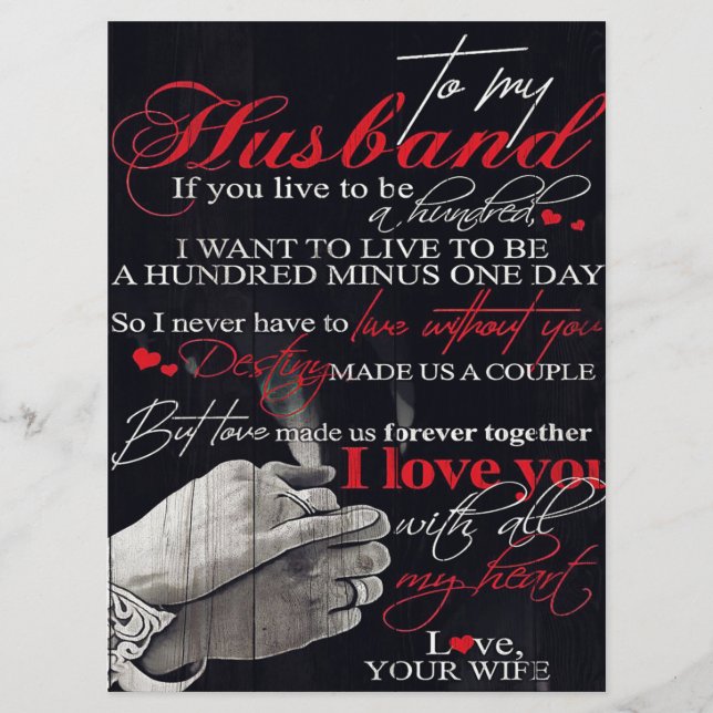 Best Gift For Husband | To My Husband Quotes Meny (Framsida)