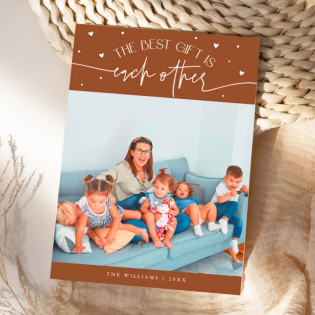 Best Gift Terracotta Valentines Day Photo Julkort (Skapare uppladdad)