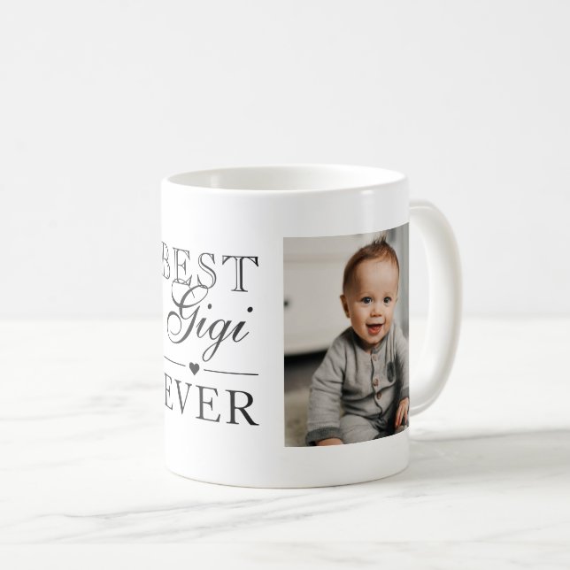 Best Gigi Aldrig Black Birthday Photo Kaffemugg (Framsida höger)