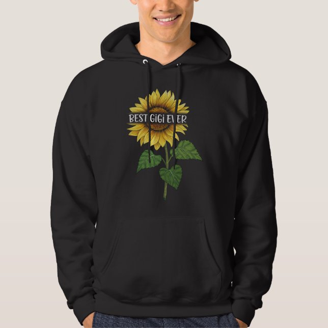 Best GiGi Ever Sunflower Hoodie (Framsida)