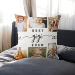 Best Gigi nånsin - Grandchildren Photo Collage Kudde<br><div class="desc">Fira "Best GiGi nånsin" med den här personligen Grandchildren Photo Collage Dekorativ kudde. Den här hjärtliga presenten visar ett vackert arrangerat kollage av omhuldade foton som fångar speciella ögonblick, kompletterat med ett hjärtligt budskap. Den är gjord av mjuk väv av hög kvalitet och ger både komfort och stil till vilket...</div>