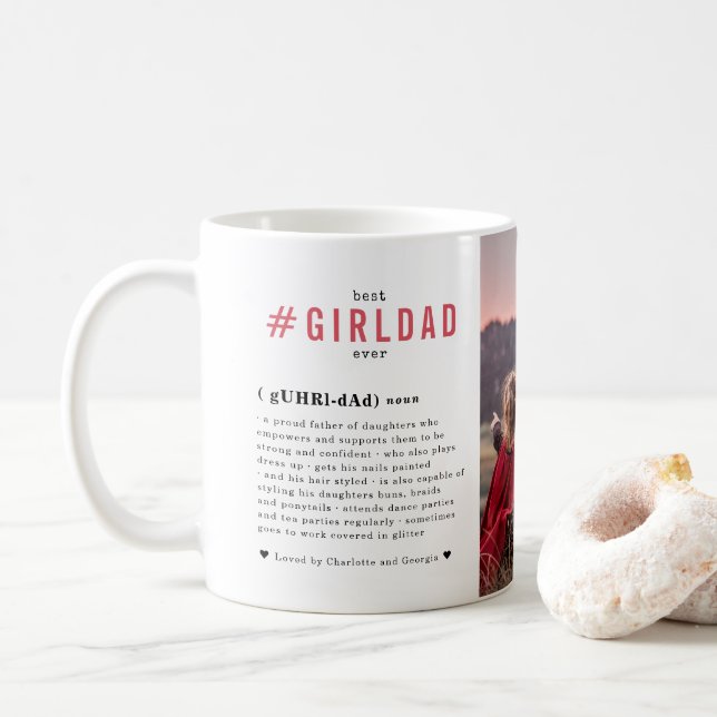 Best Girl Pappa någonsin | Personlig #GirlPappa 2  Kaffemugg (Med munk)
