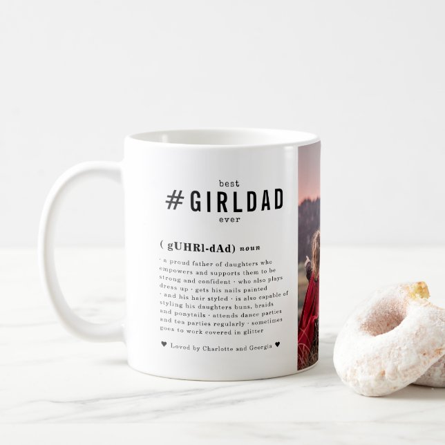 Best Girl Pappa någonsin | Personlig #GirlPappa 2  Kaffemugg (Med munk)