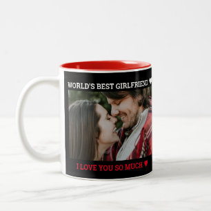 Best Girlkompis Valentine Day Anpassningsbar Photo Två-Tonad Mugg