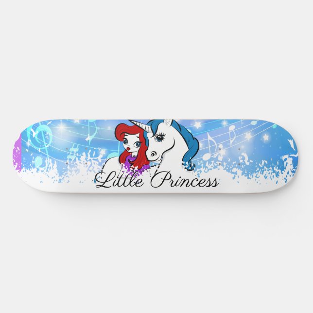 Best Girly Unicorn Skateboard - eget namn (Horz)