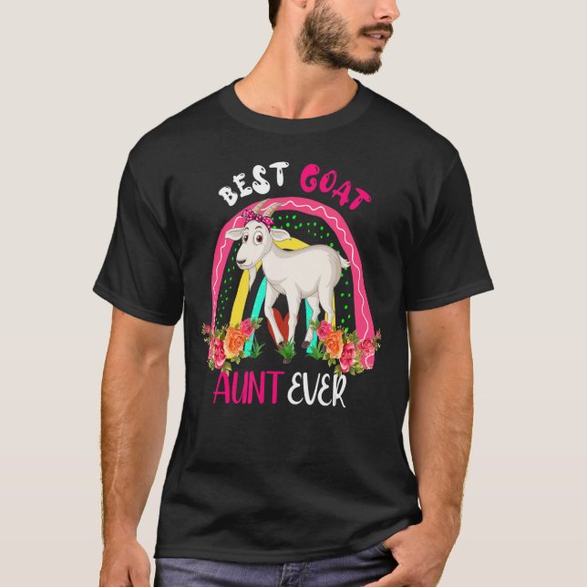 Best Goat Aunt Ever Cute Goat Bow Tie Farm Mother' T Shirt (Framsida)