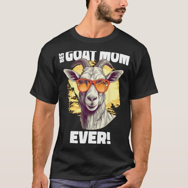 Best Goat Mom Ever Goat T Shirt (Framsida)