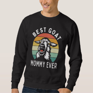 Best goat mommy ever goat mom mothers day rancher lång ärmad tröja
