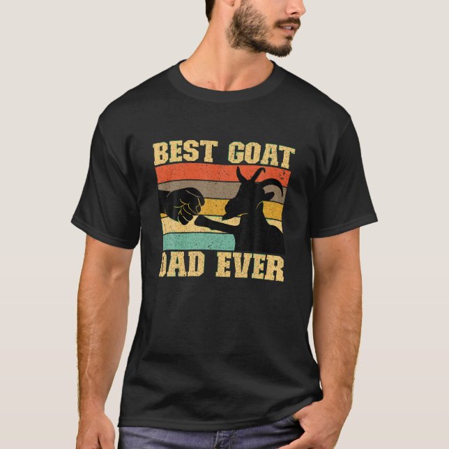 Best Goat Pappa någonsin Goat Far Goat Farmer Goat T Shirt (Framsida)