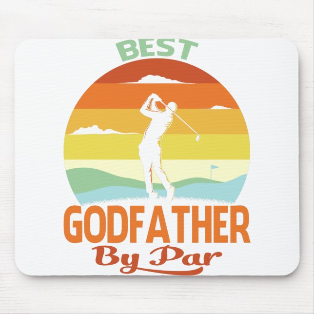 Best Godfather by Par Fars dag Golf Shirt Gift Musmatta (Framsidan)