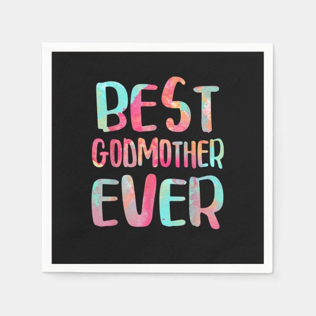 Best Godmother Ever T-Shirt Mother's Day Pappersservett (Framsidan)