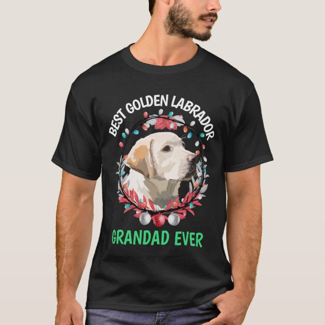 Best Golden Labrador Grandad All T-Shirt (Framsida)