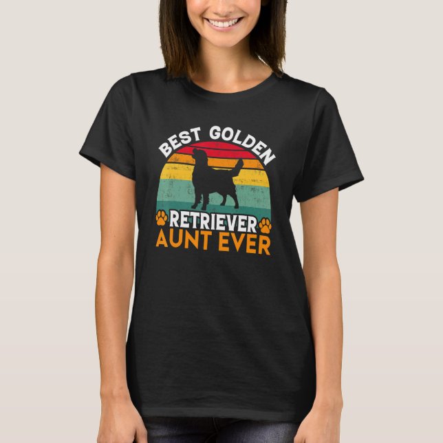 Best Golden Retriever Aunt Ever Golden Retriever A T Shirt (Framsida)