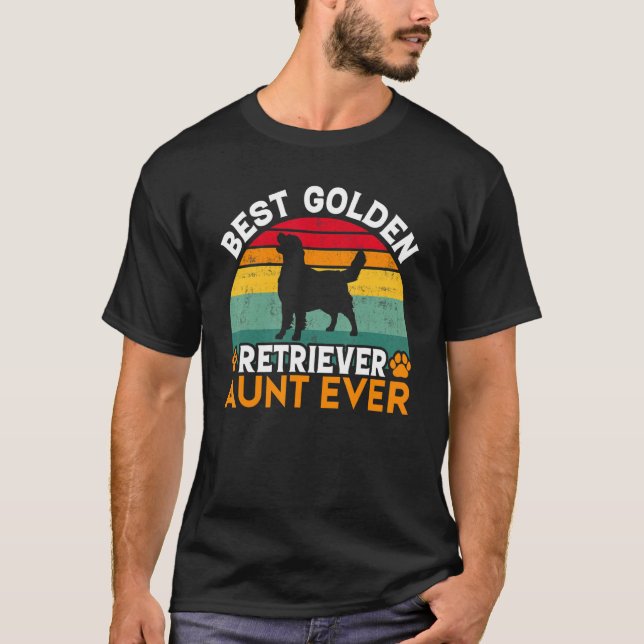 Best Golden Retriever Aunt Ever Golden Retriever A T Shirt (Framsida)