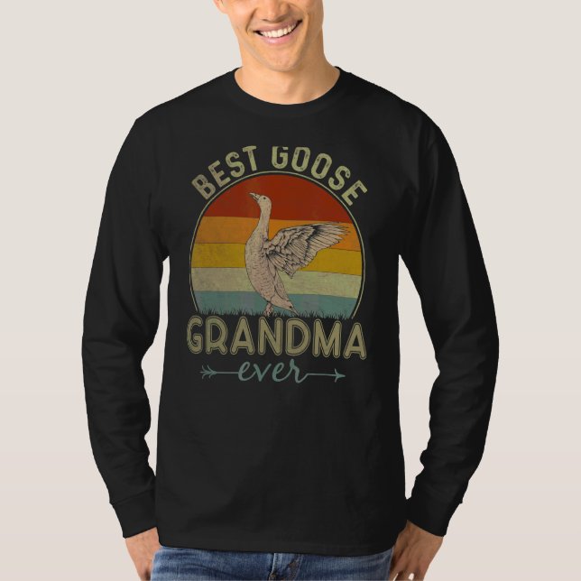 Best Goose Grandma nånsin Retro Mors dag T Shirt (Framsida)