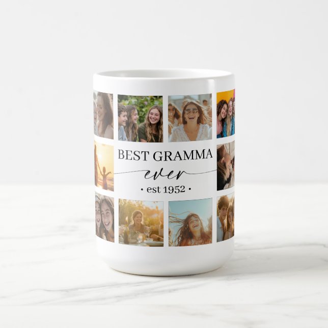 Best Gramma Ever Photo Collage Mug Gift Kaffemugg (Center)