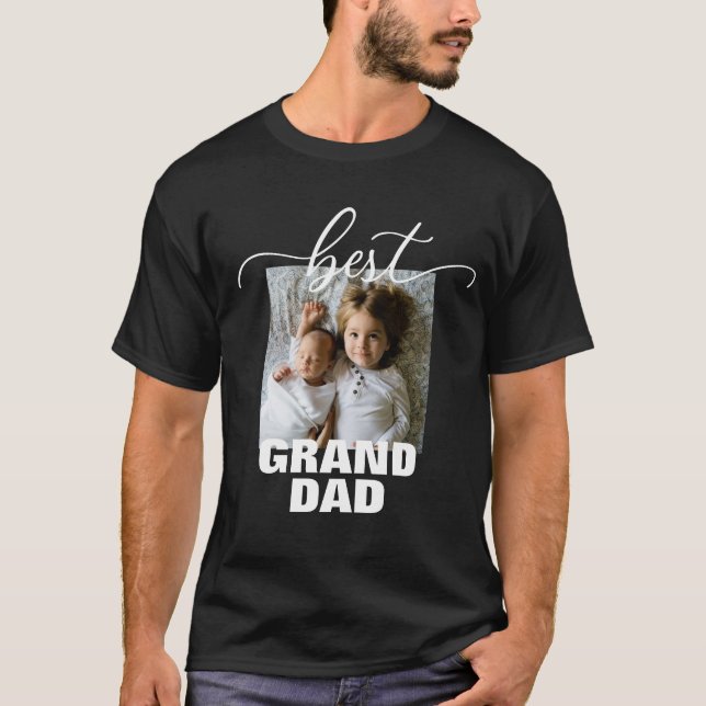 Best GRAND PAPPA Photo Fars dag T-Shirt (Framsida)