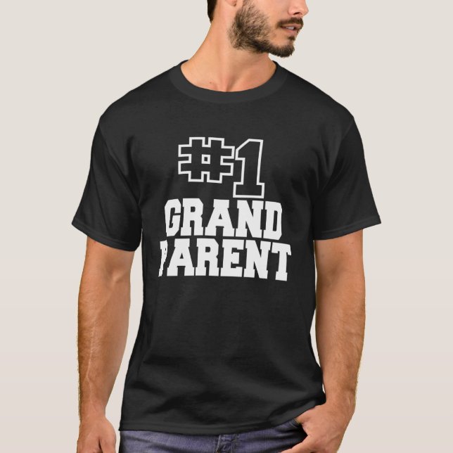 Best Grand Parent Number One Grandma Grandpa Grand T Shirt (Framsida)