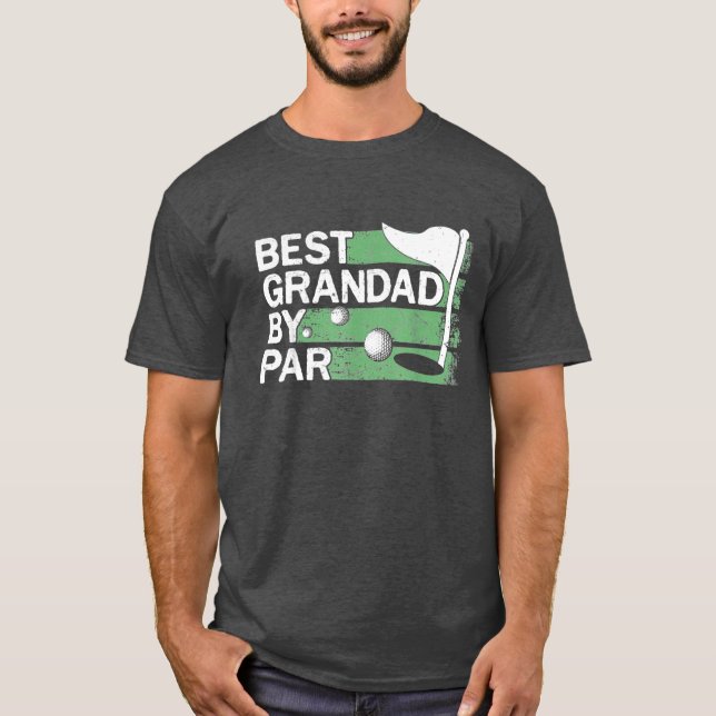 Best Grandad By Par Golf Lovers Clothes Fathers Da T Shirt (Framsida)