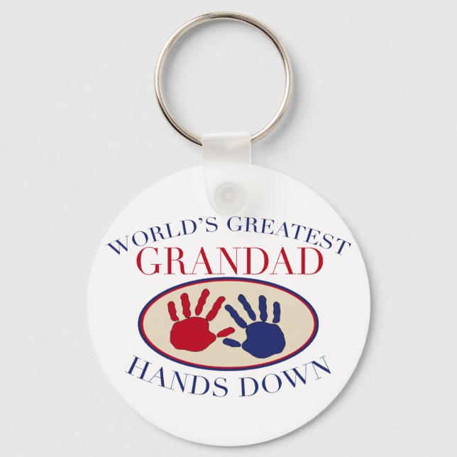 Best Grandad Händer Down Nyckelring (Framsida)