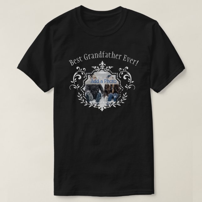 Best Grandfather Family Photo Anpassningsbar T-Shi T Shirt (Design framsida)