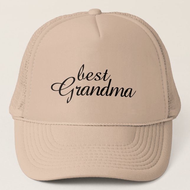 "Best Grandma Cap", Trendig Gift från mordotter. Keps (Framsida)